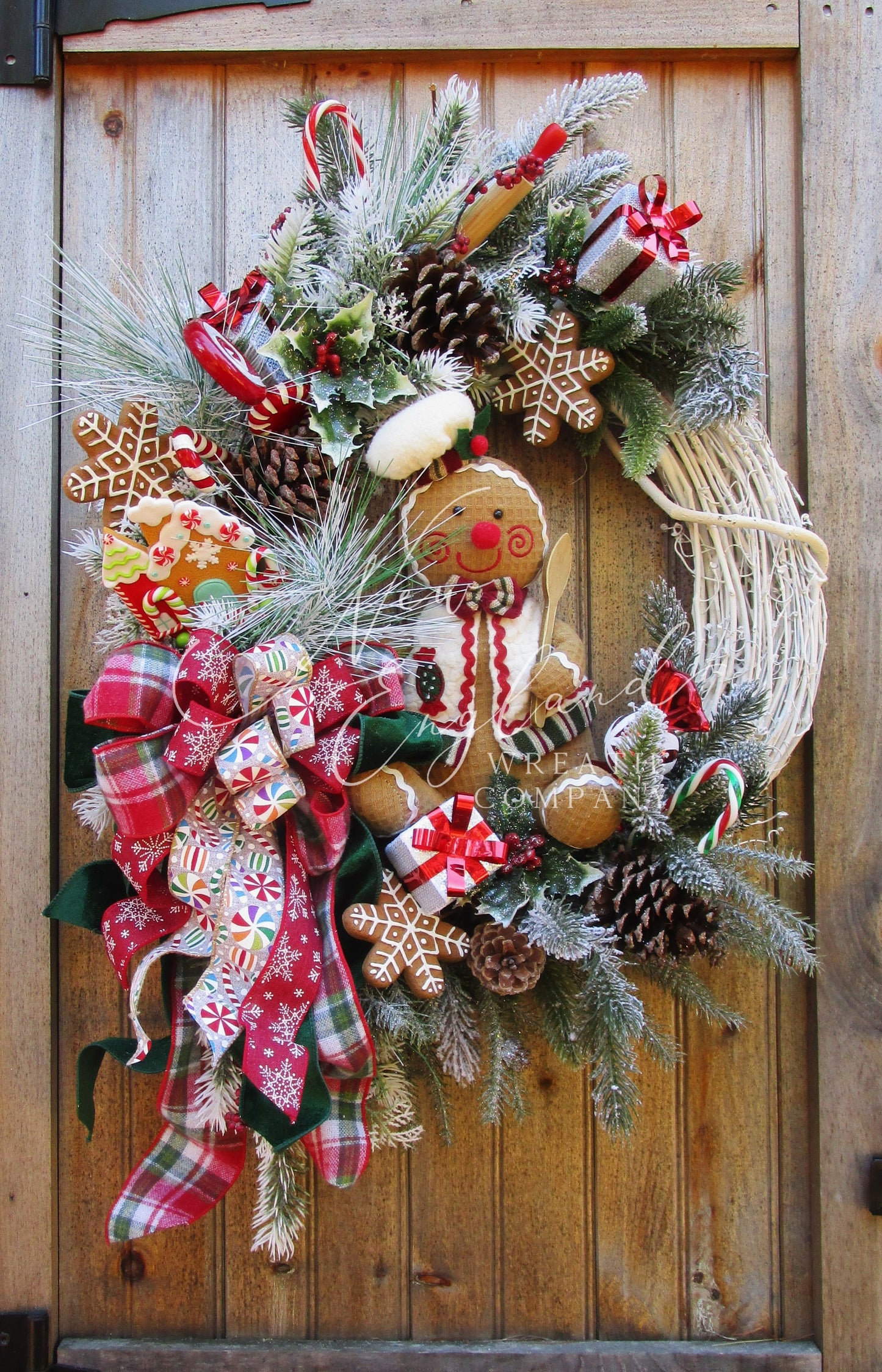 Gingerbread Man Holiday Wreath