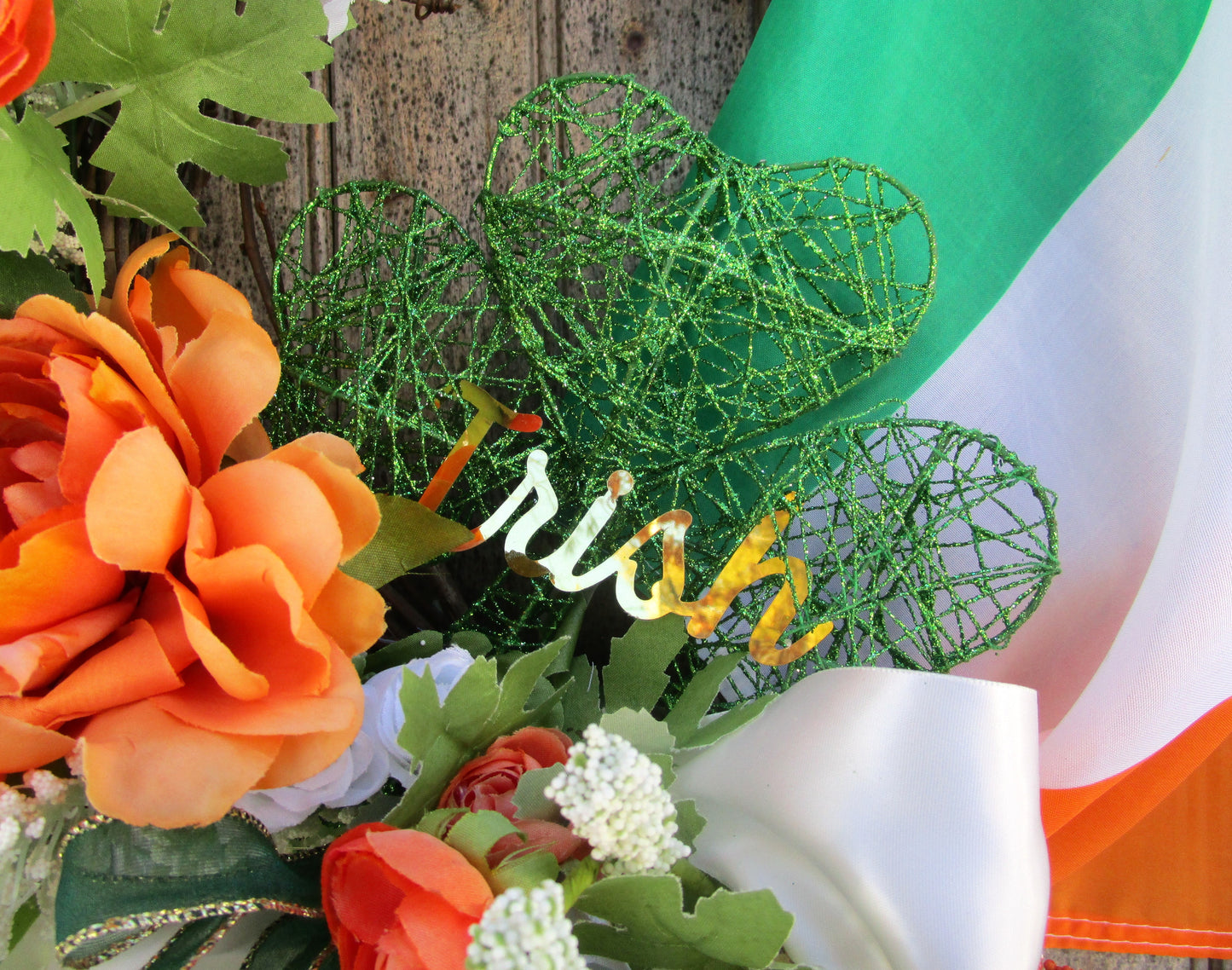 St Patrick's Day Wreath with Flag of Ireland
