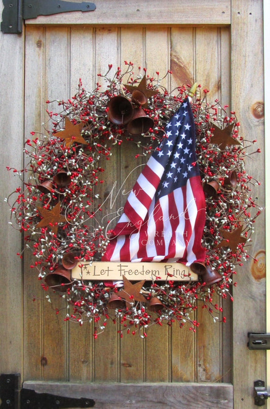 Americana Liberty Bell Wreath