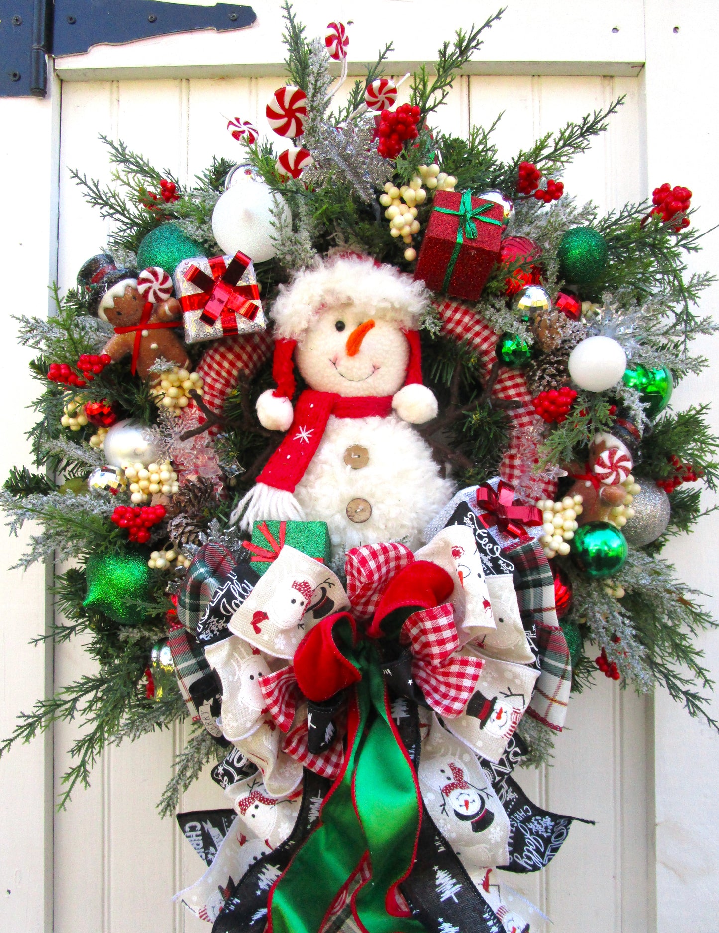 Holiday Traditions Snowman Wreath