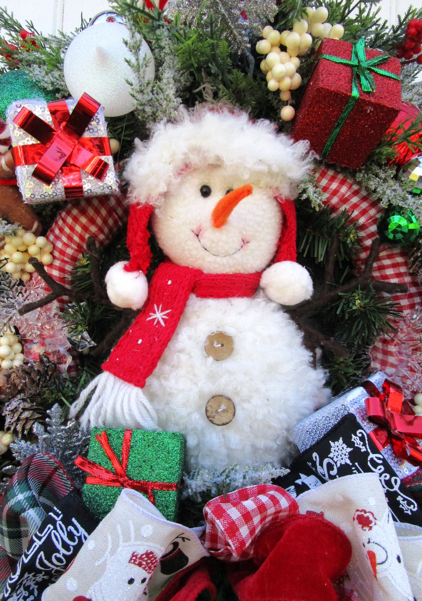 Holiday Traditions Snowman Wreath