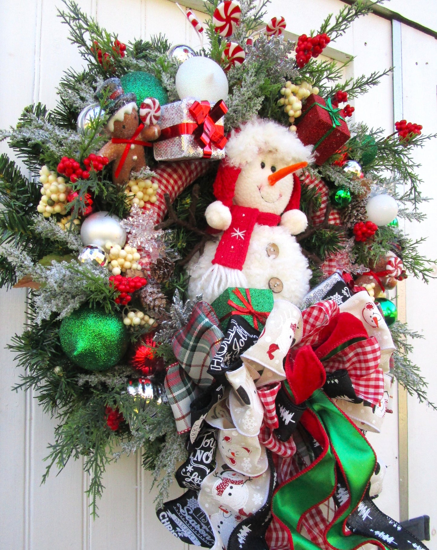 Holiday Traditions Snowman Wreath