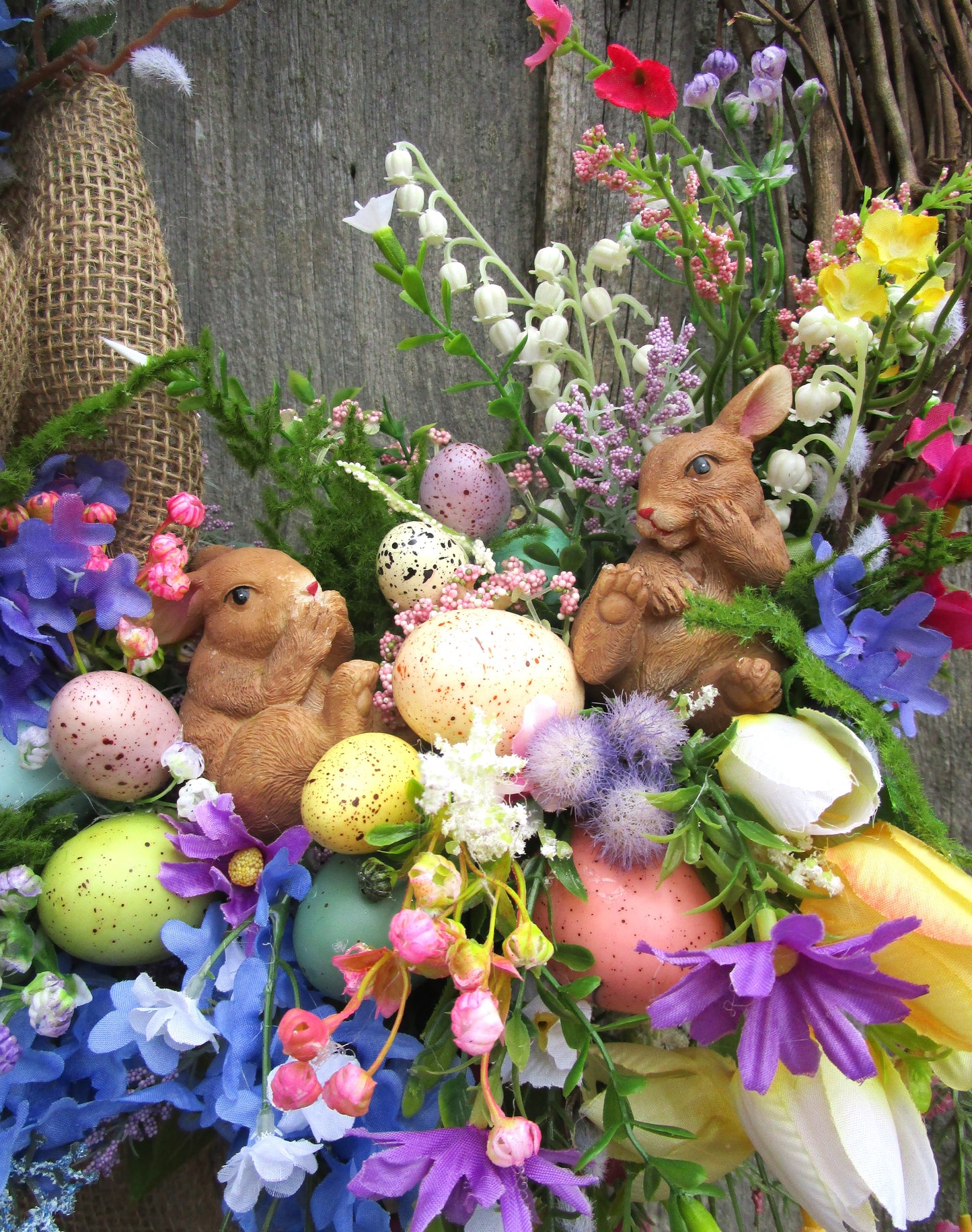 Woodland Easter Bunny Wreath