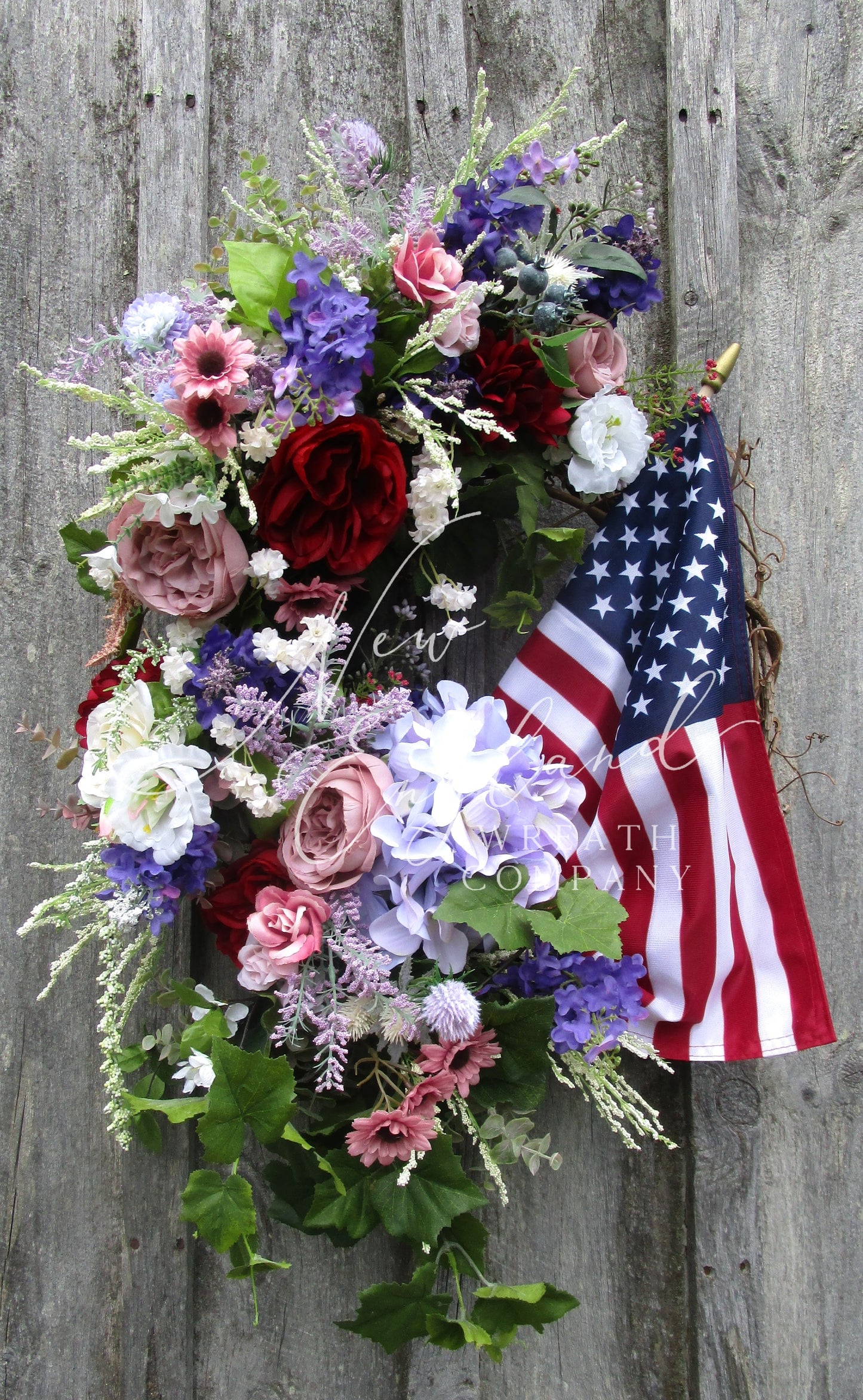 Patriotic Victorian Garden Wreath
