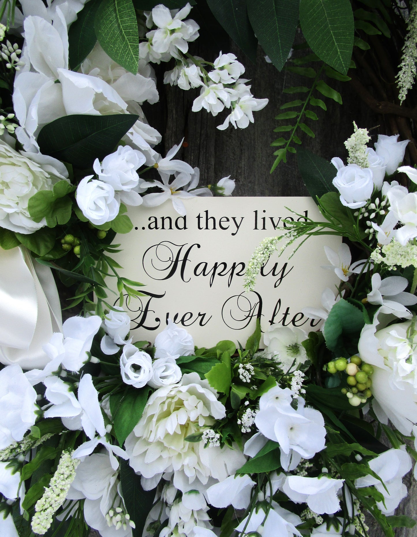 "Happily Ever After" Elegant Floral Wreath