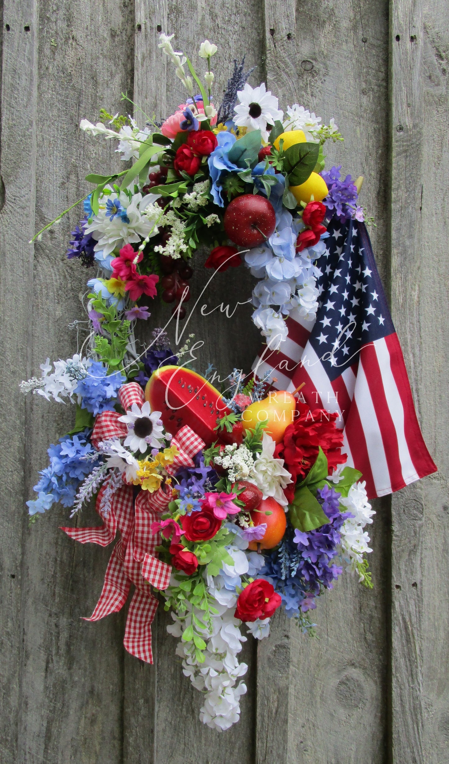 Summer Garden Patriotic Wreath