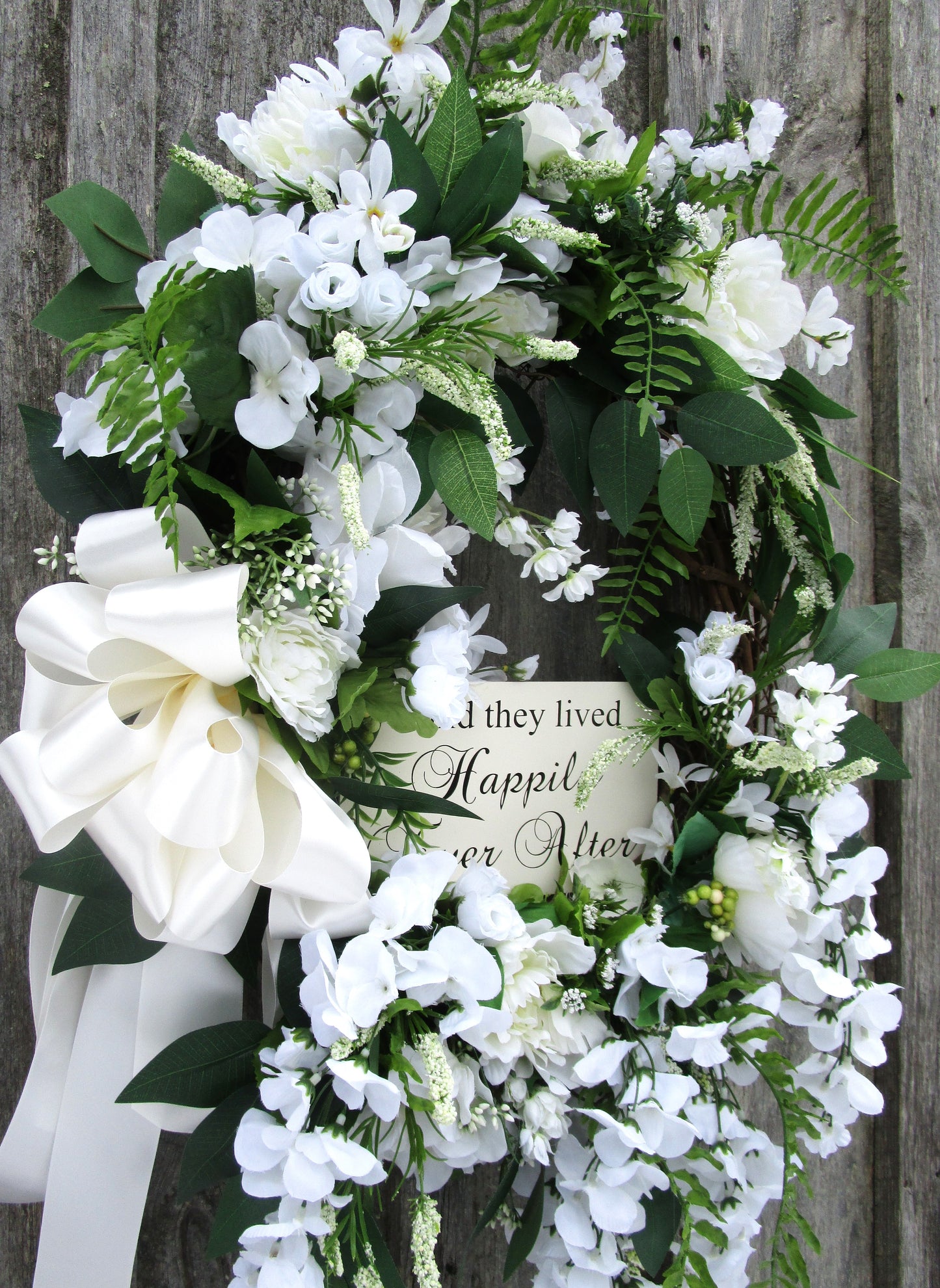 "Happily Ever After" Elegant Floral Wreath