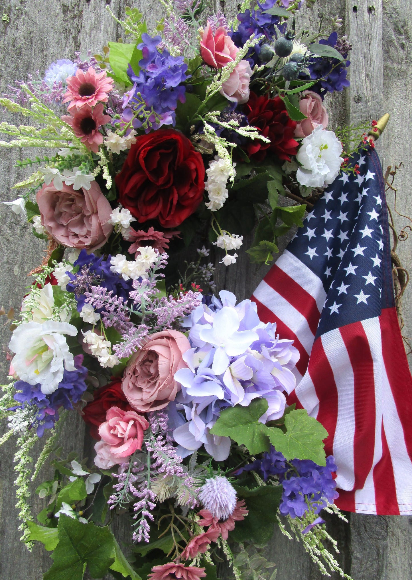 Patriotic Victorian Garden Wreath