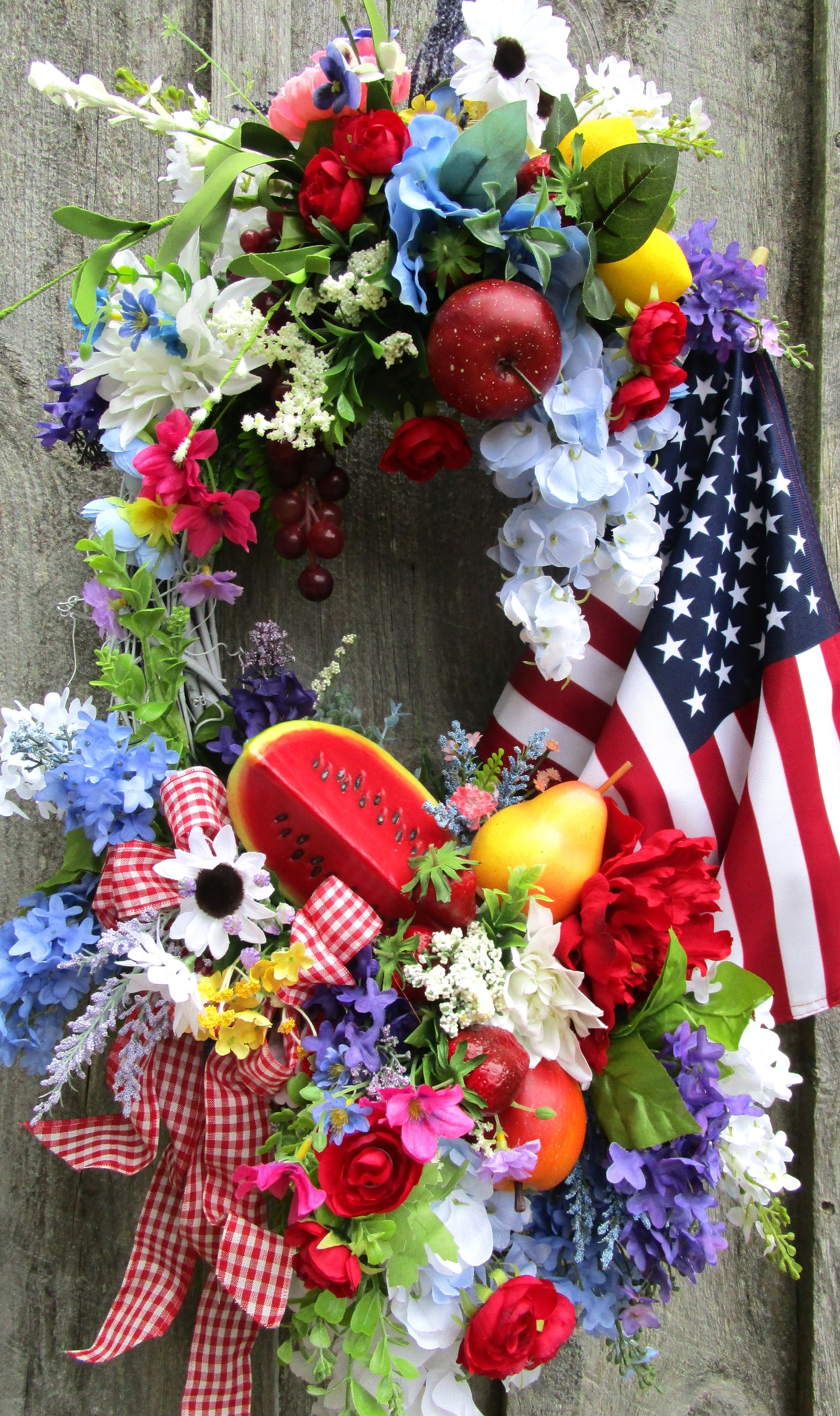 Summer Garden Patriotic Wreath