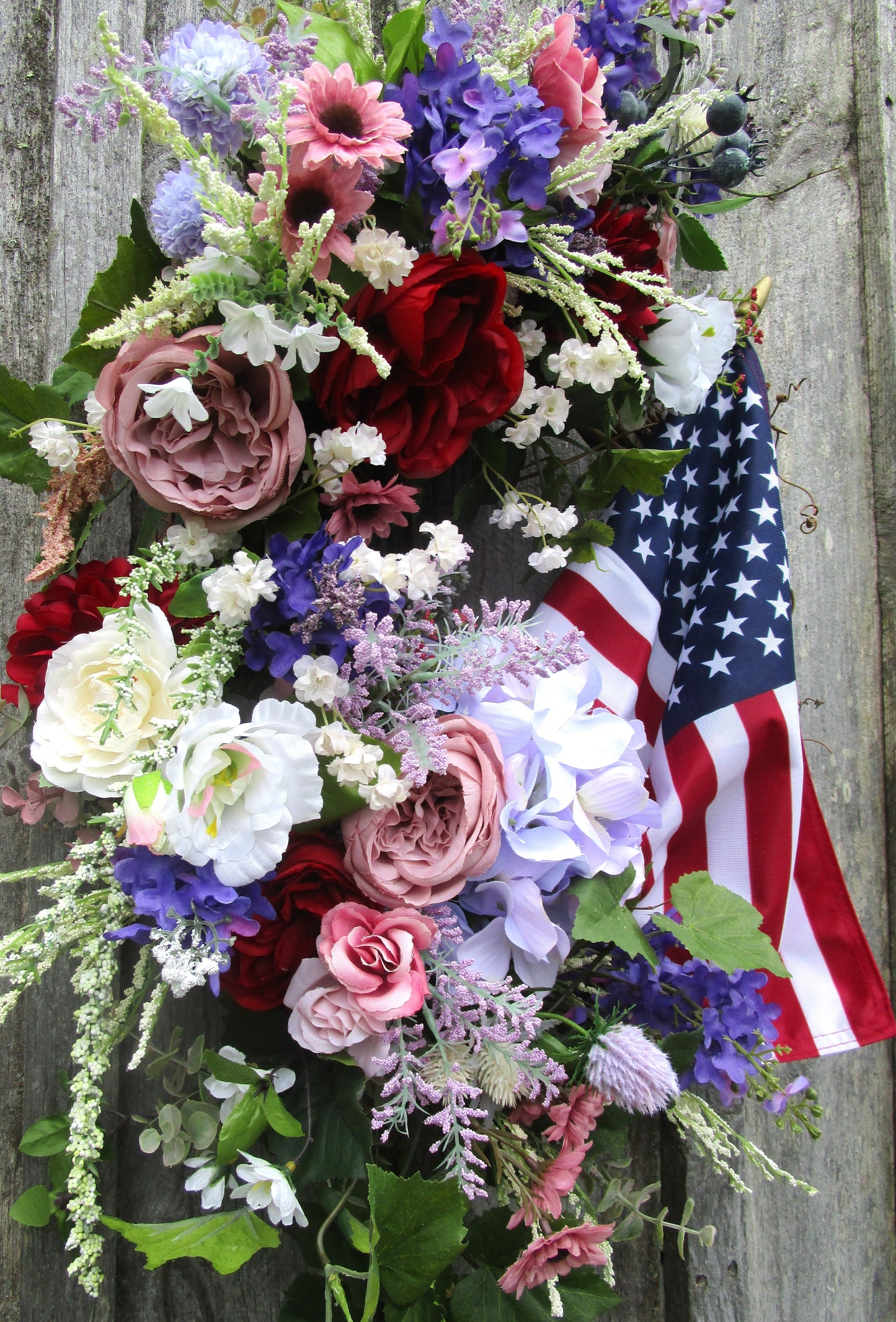 Patriotic Victorian Garden Wreath