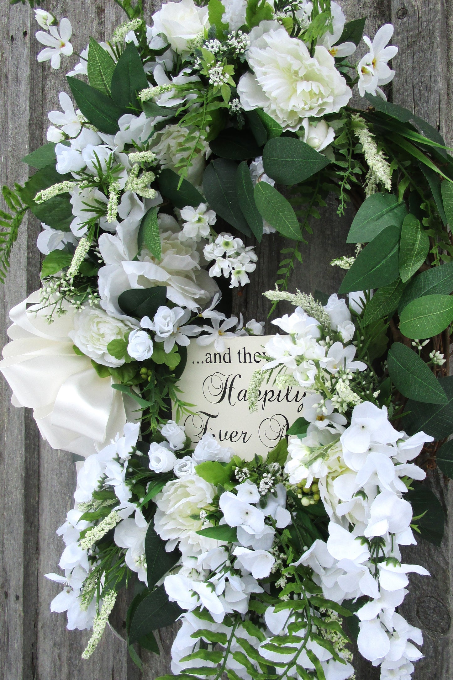 "Happily Ever After" Elegant Floral Wreath