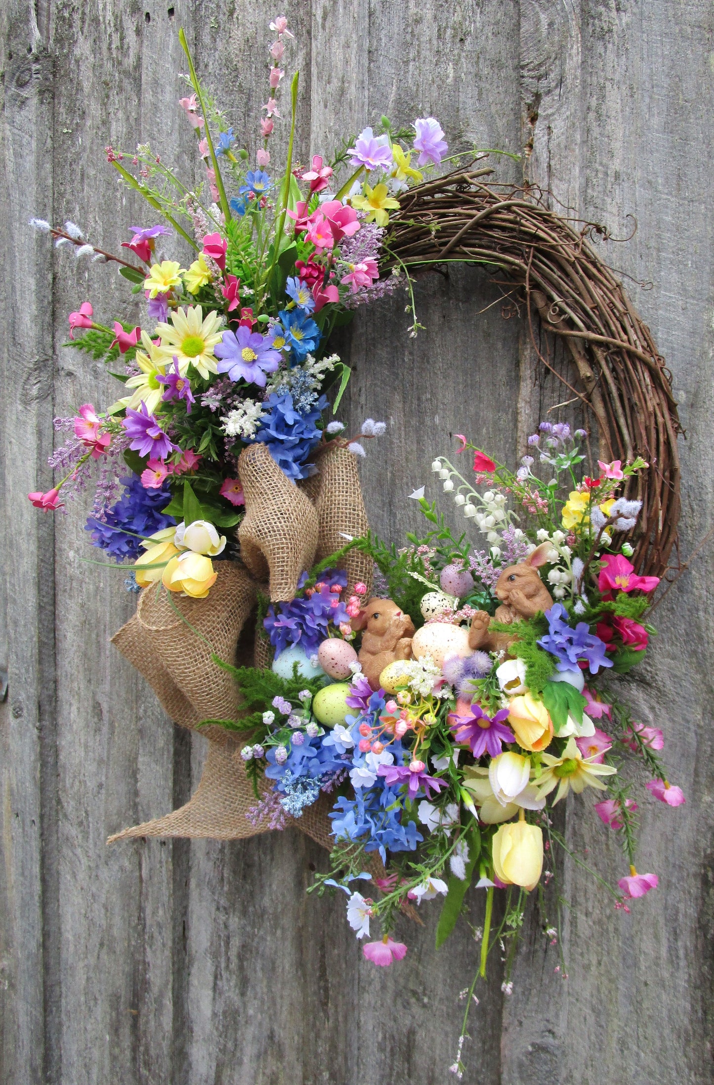 Woodland Easter Bunny Wreath