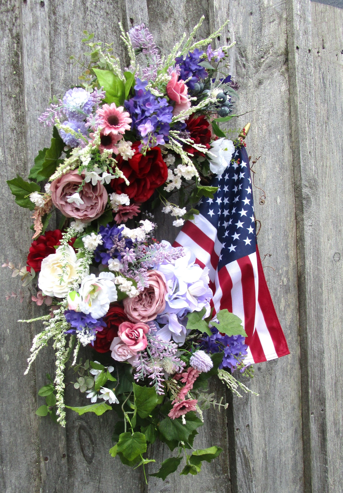 Patriotic Victorian Garden Wreath
