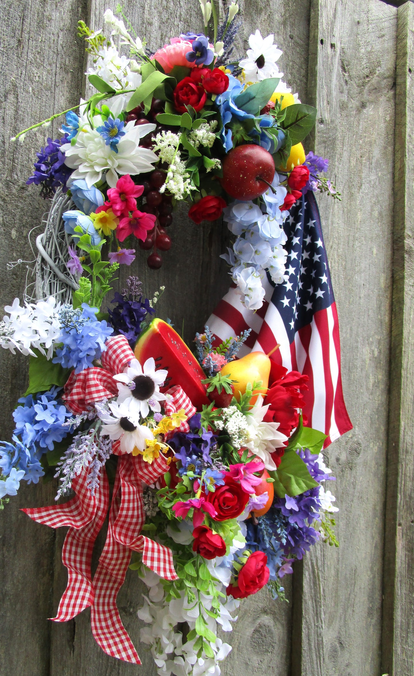 Summer Garden Patriotic Wreath