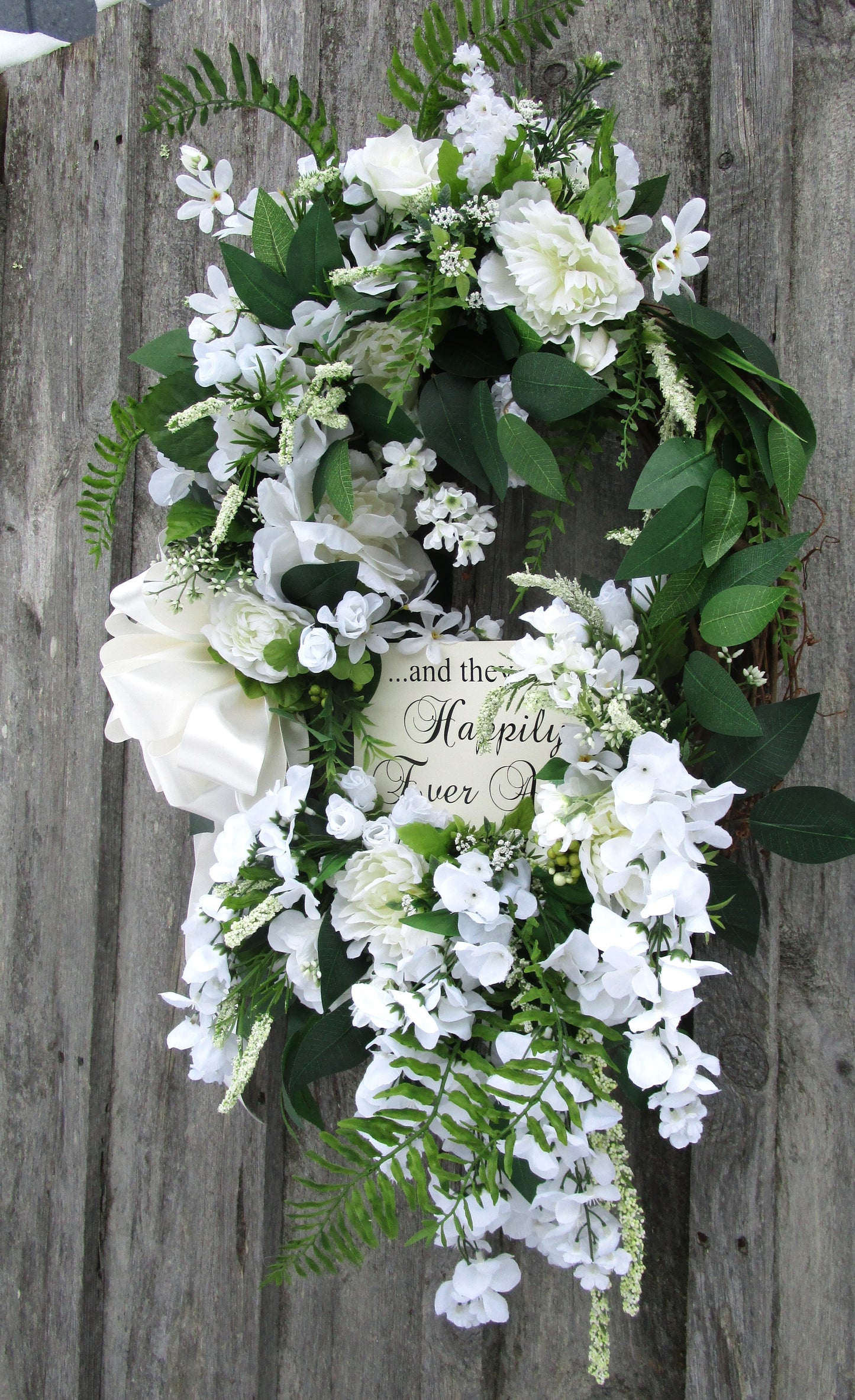 "Happily Ever After" Elegant Floral Wreath