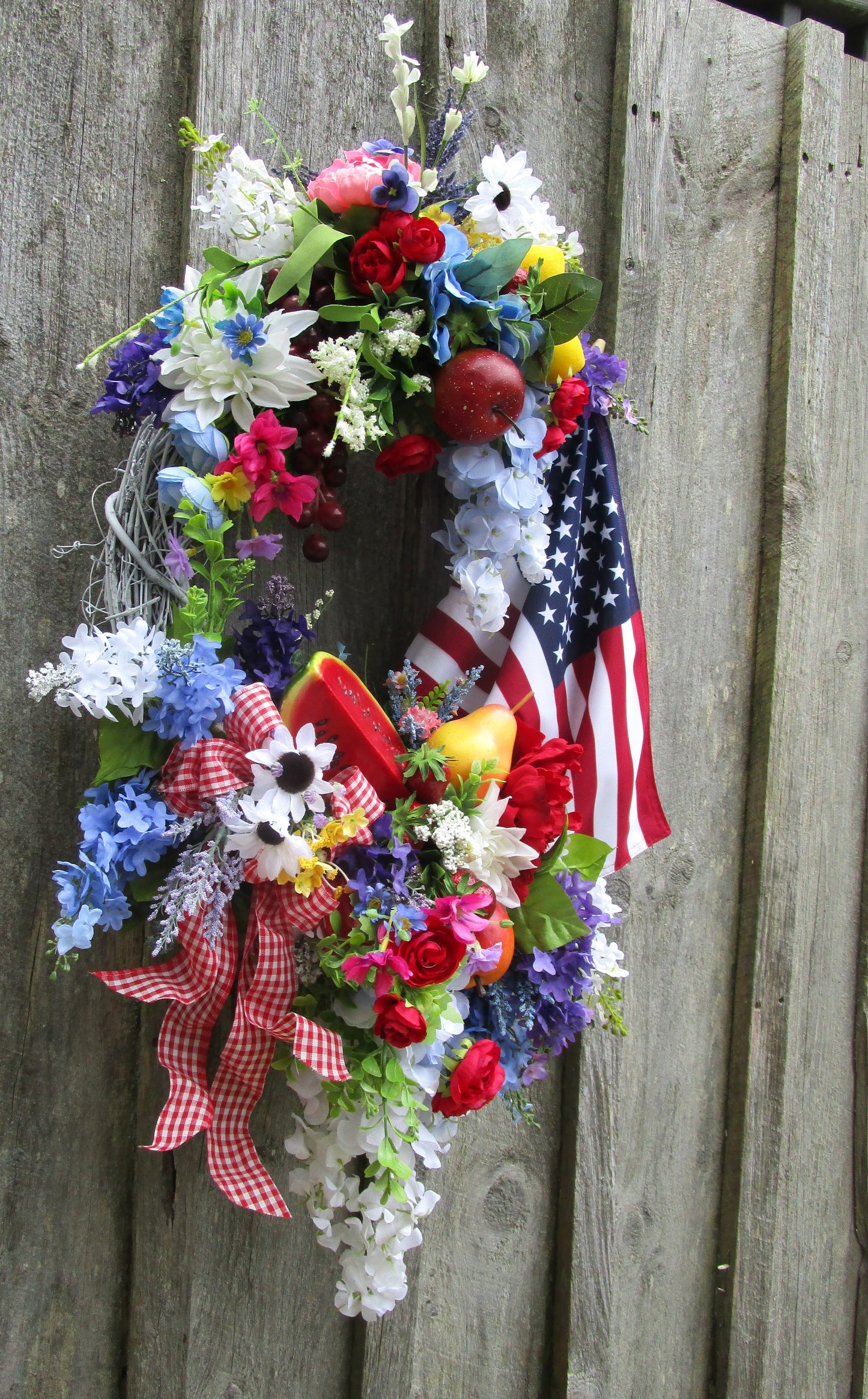 Summer Garden Patriotic Wreath