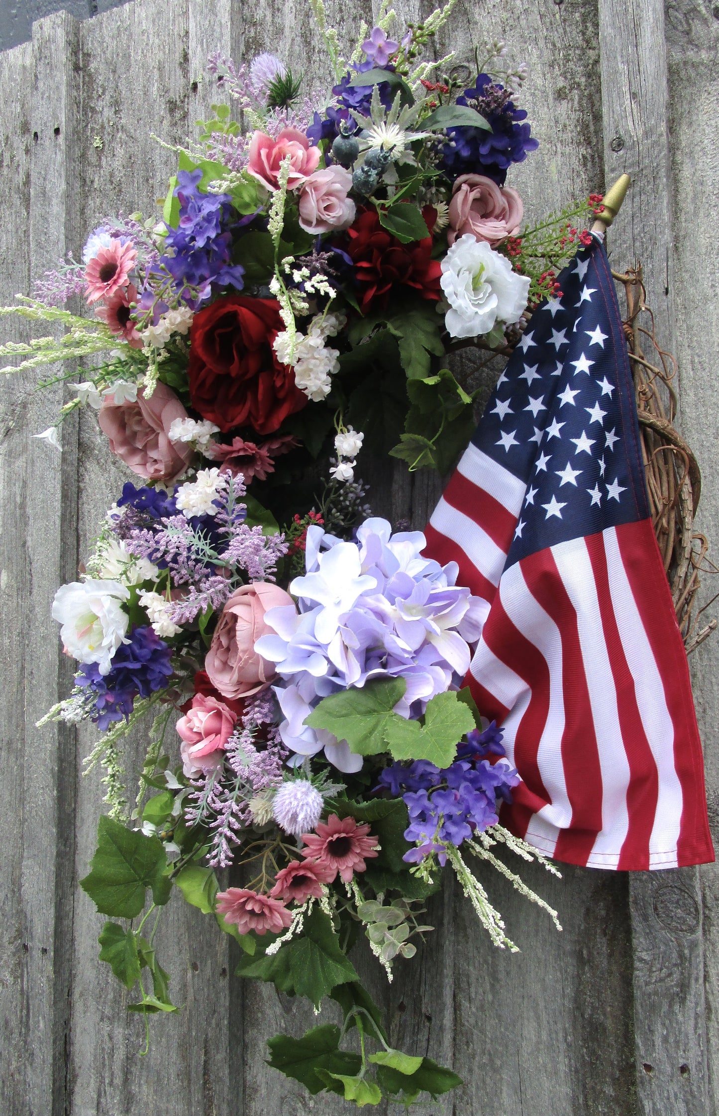 Patriotic Victorian Garden Wreath
