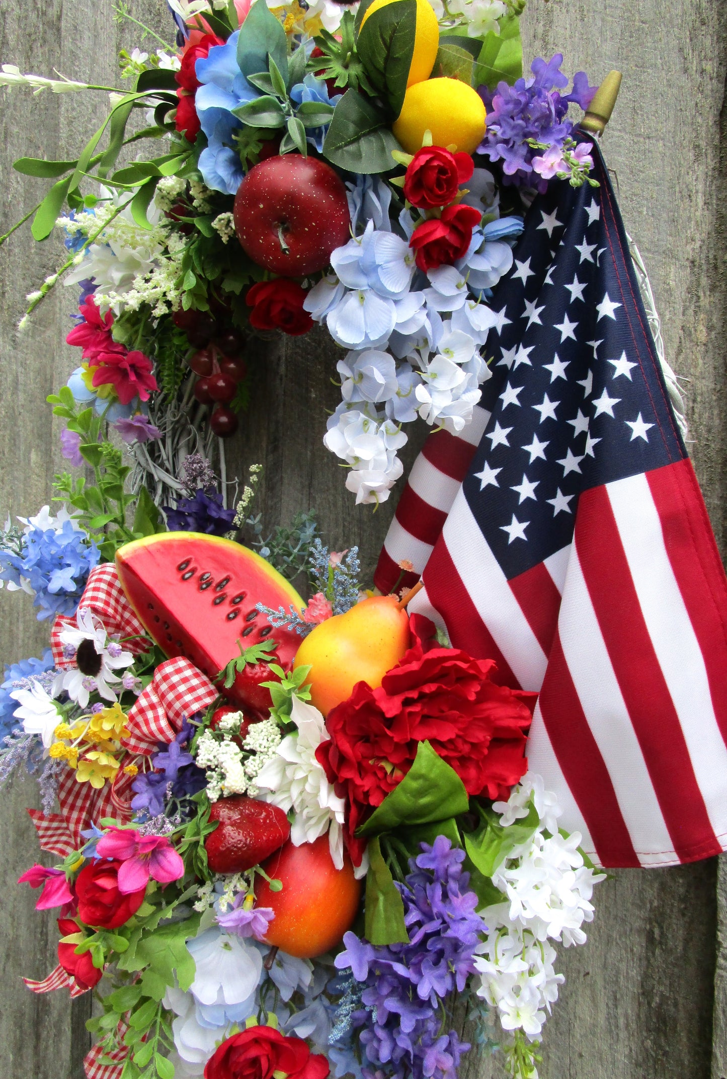 Summer Garden Patriotic Wreath