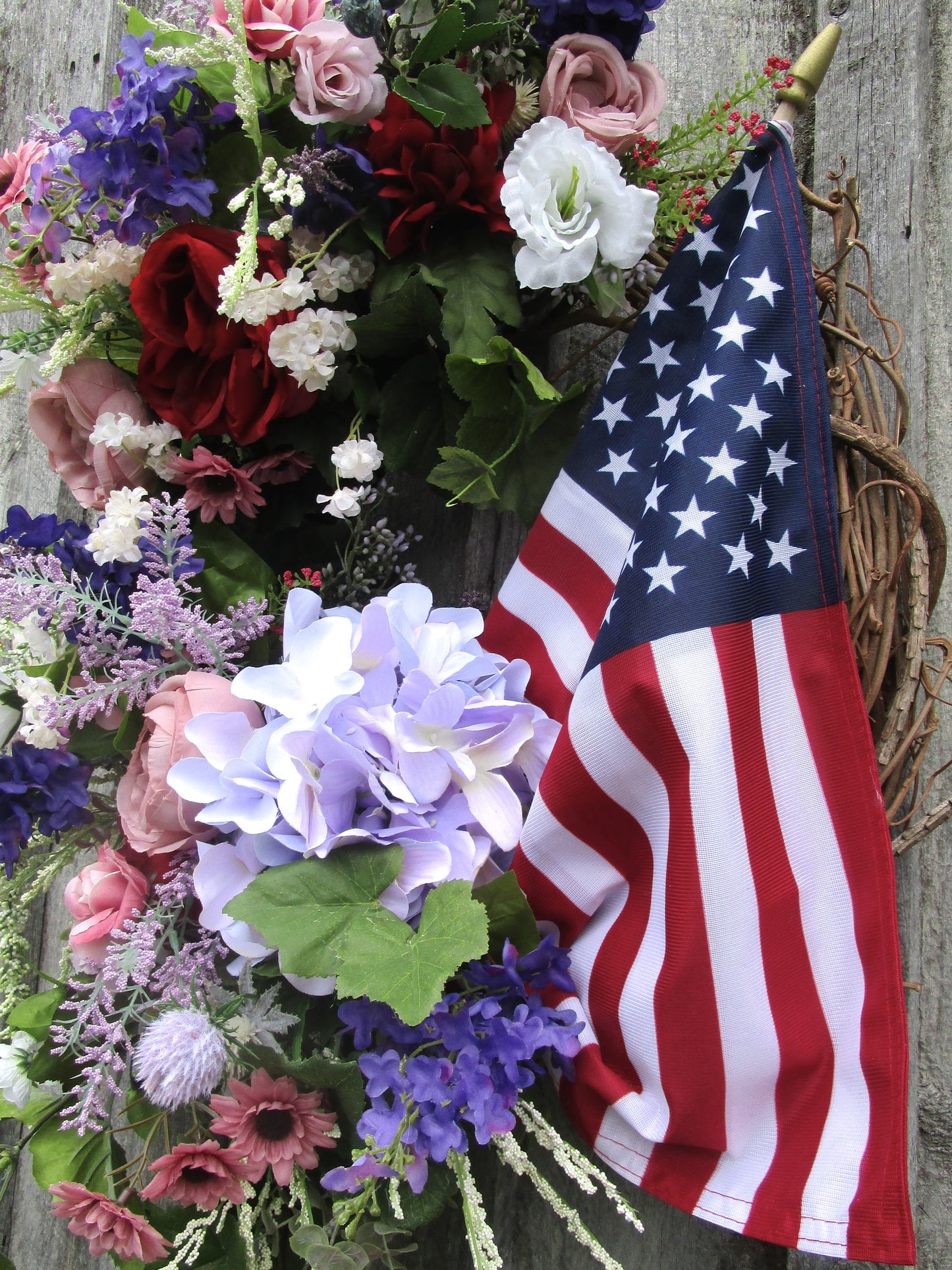 Patriotic Victorian Garden Wreath