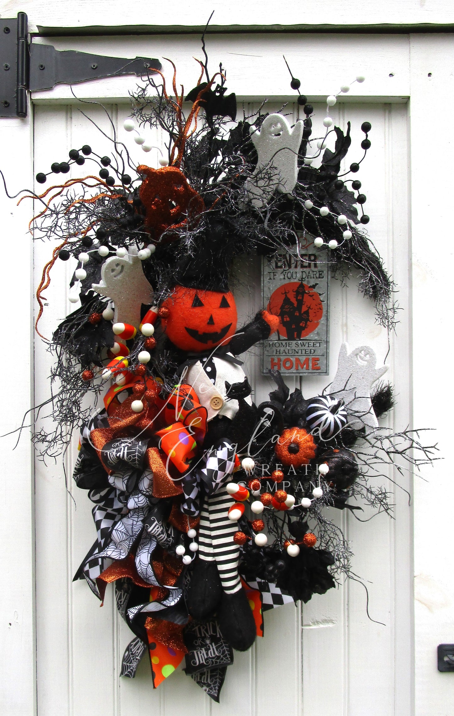 Haunted Home Pumpkin Wreath