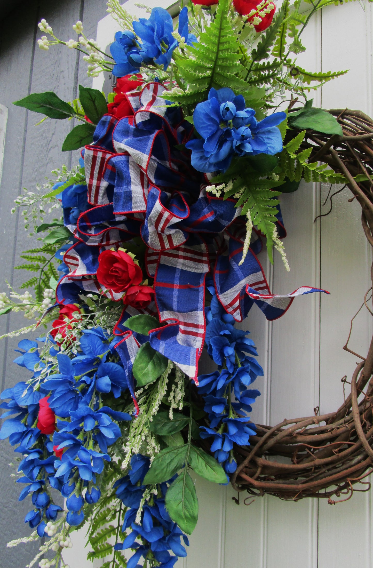 Patriotic Summer Garden Wreath