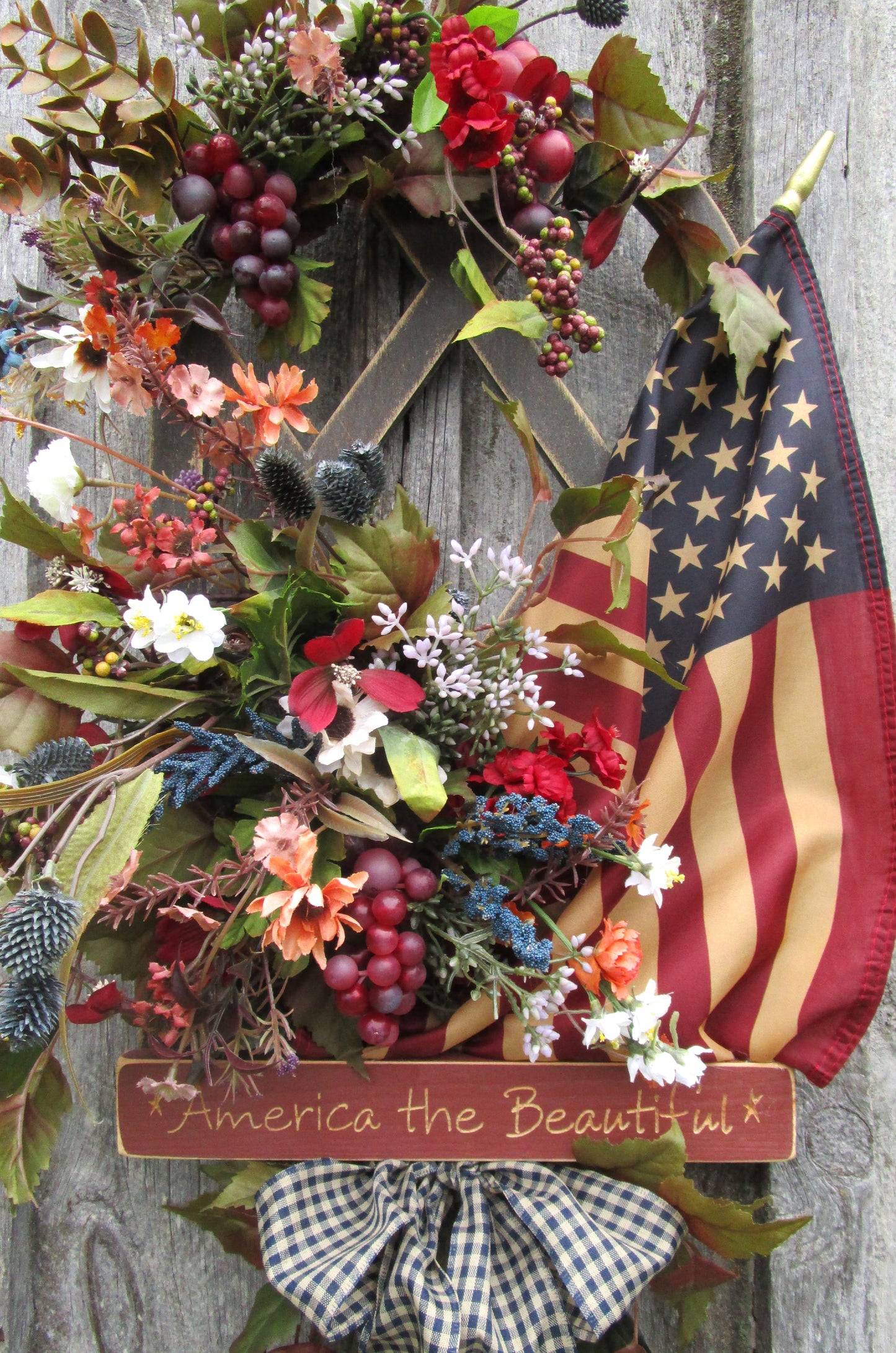 "America the Beautiful" Patriotic Wreath