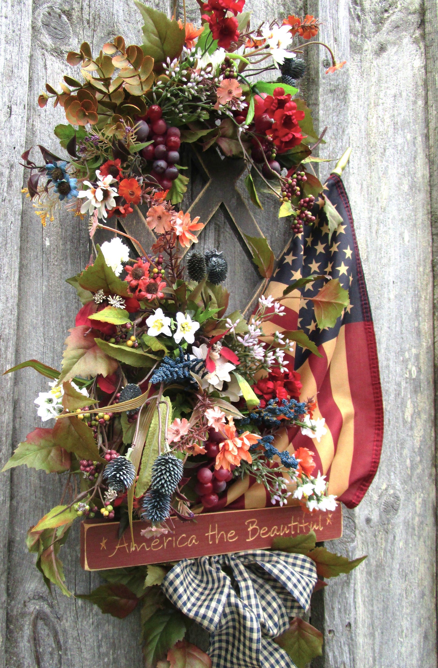 "America the Beautiful" Patriotic Wreath