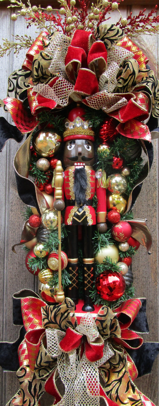 Regal Nutcracker Holiday Swag