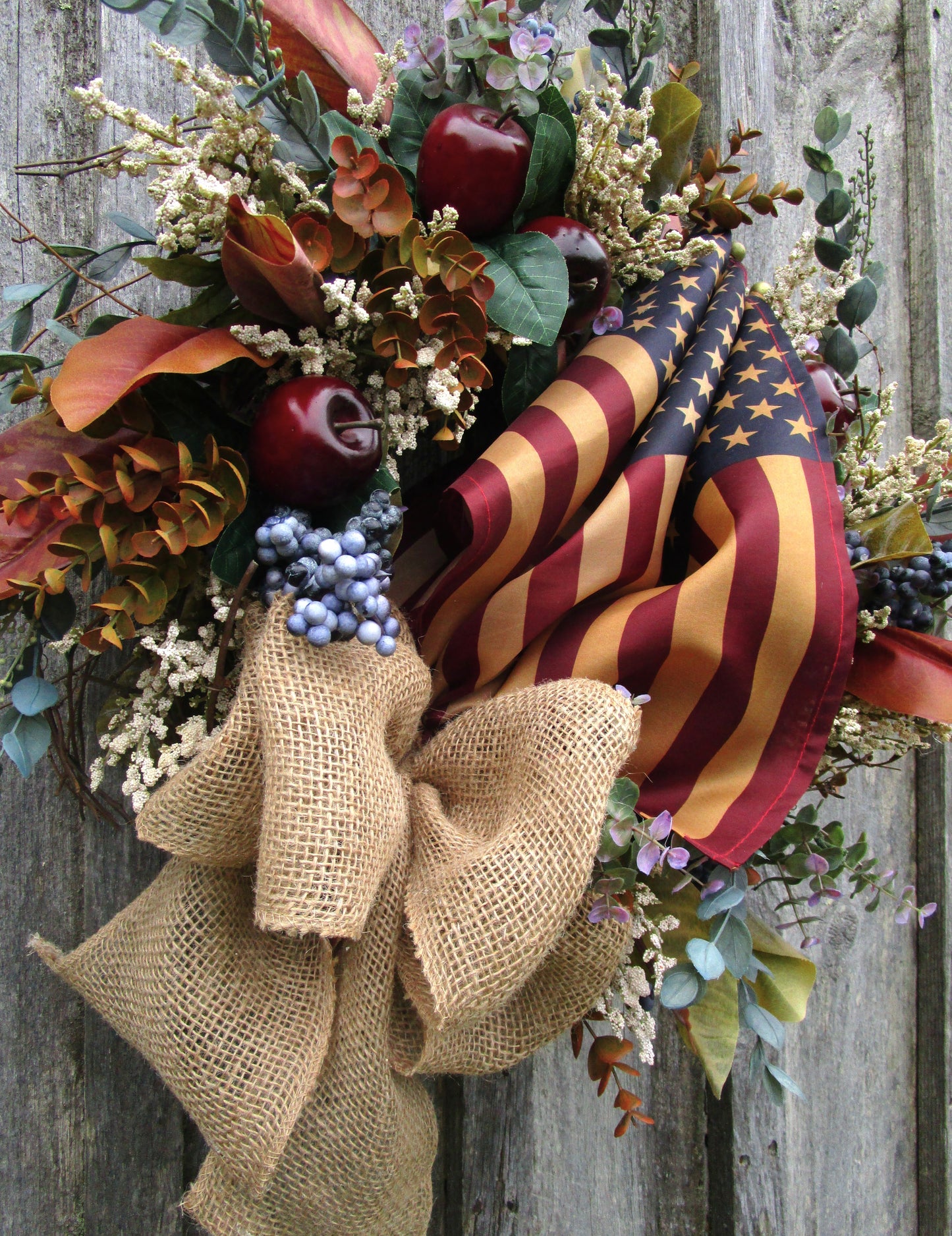 Commonwealth Wreath with Tea Stained Flags