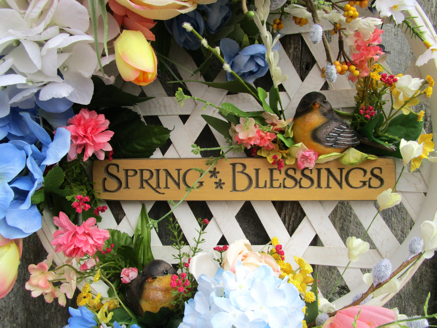 Spring Blessings Garden Wreath