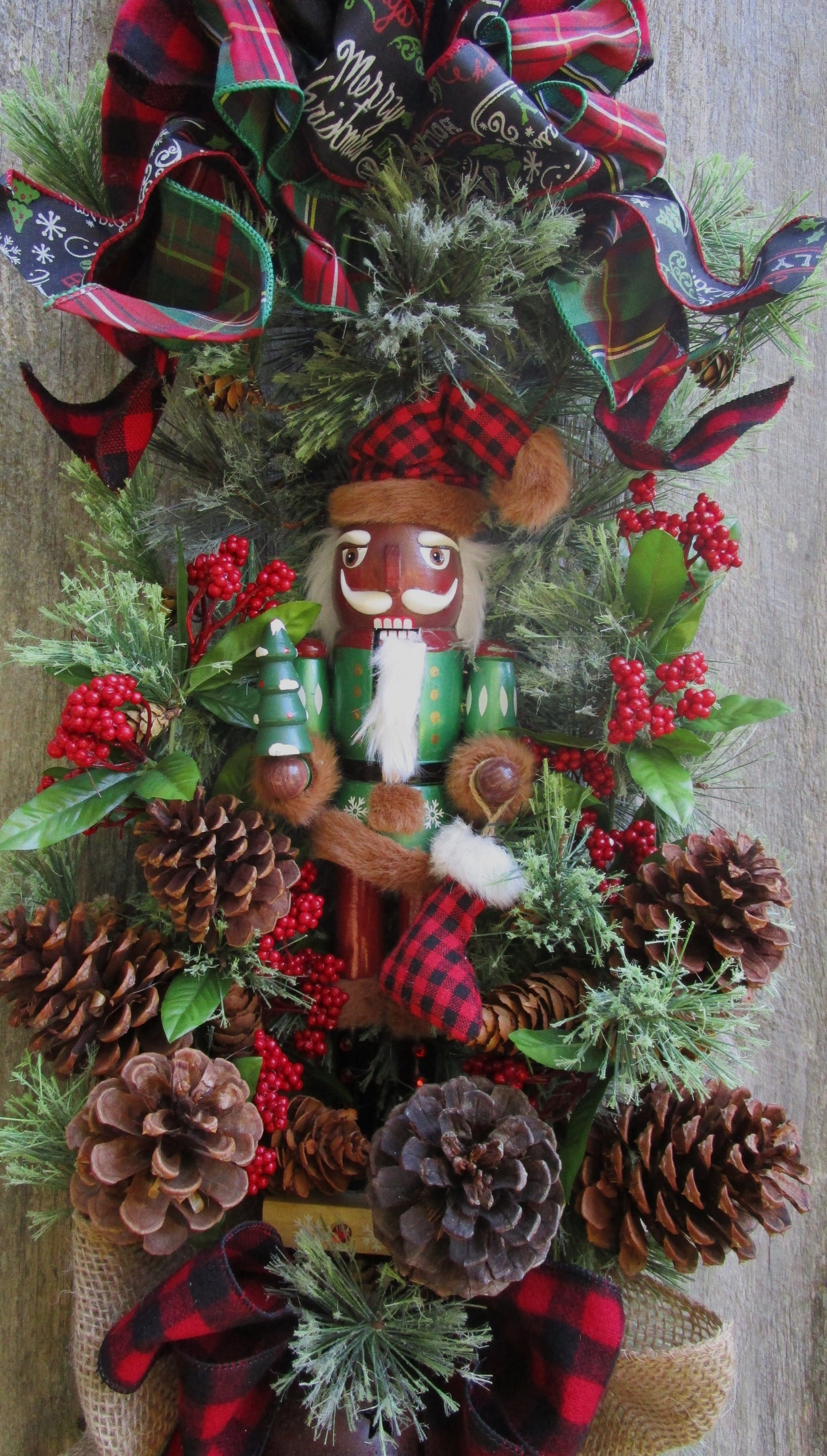 Woodland Santa Nutcracker with Sleigh Bell