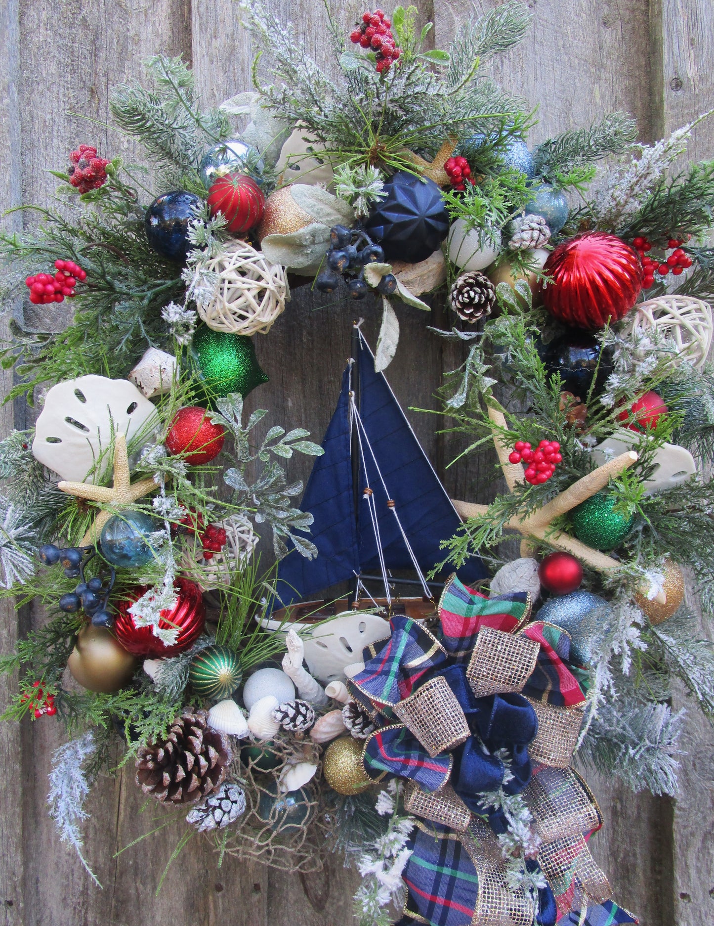 Gloucester Holiday Sailboat Wreath