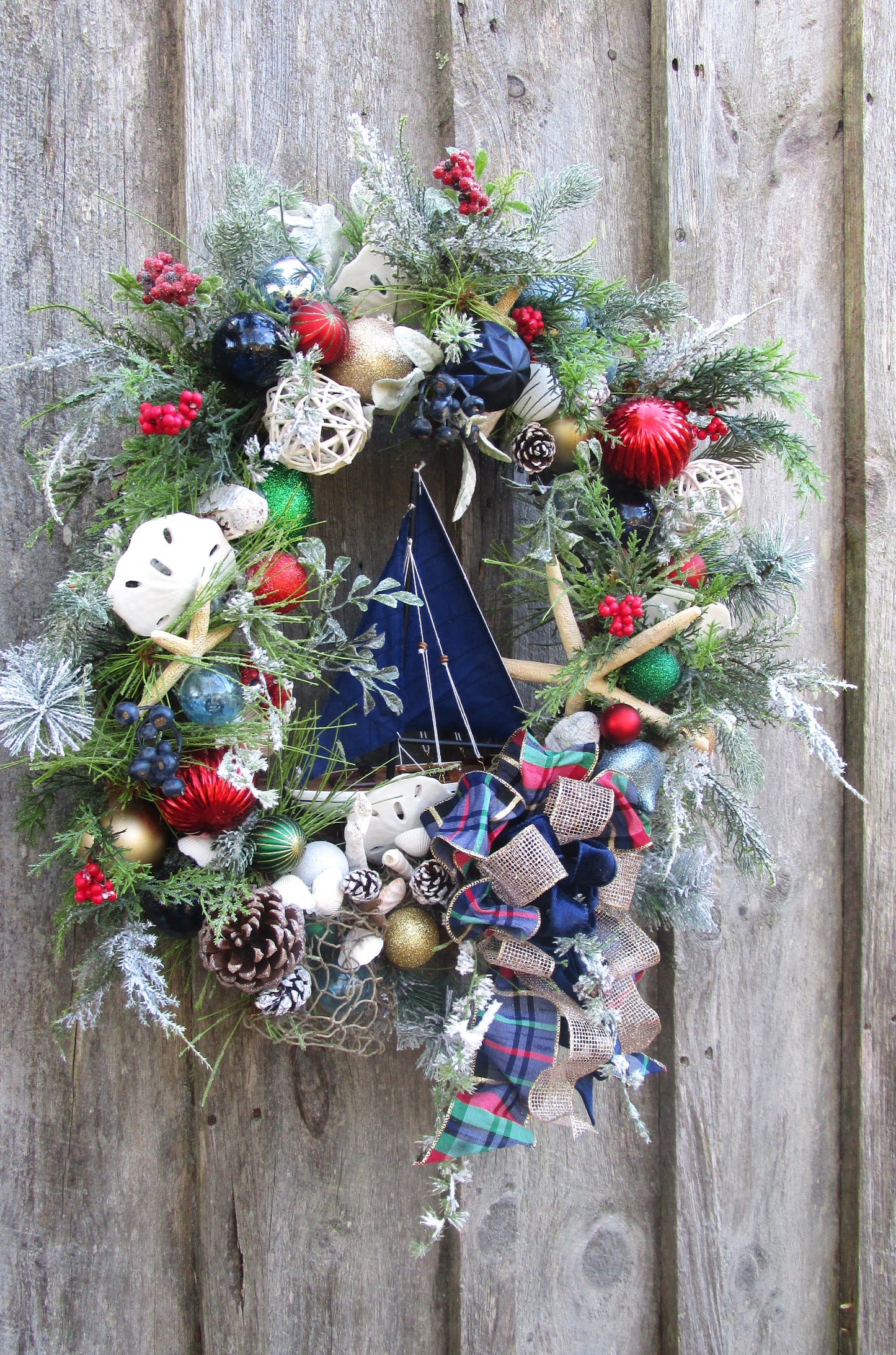 Gloucester Holiday Sailboat Wreath