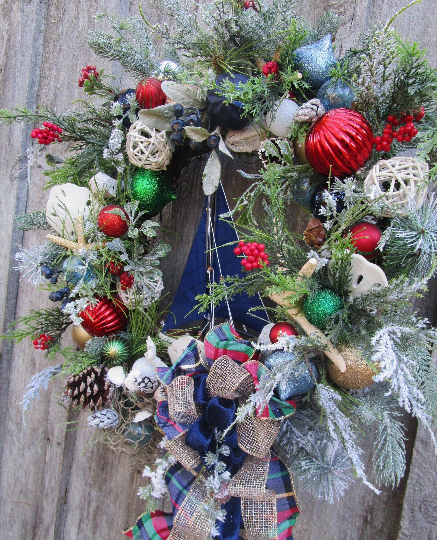 Gloucester Holiday Sailboat Wreath