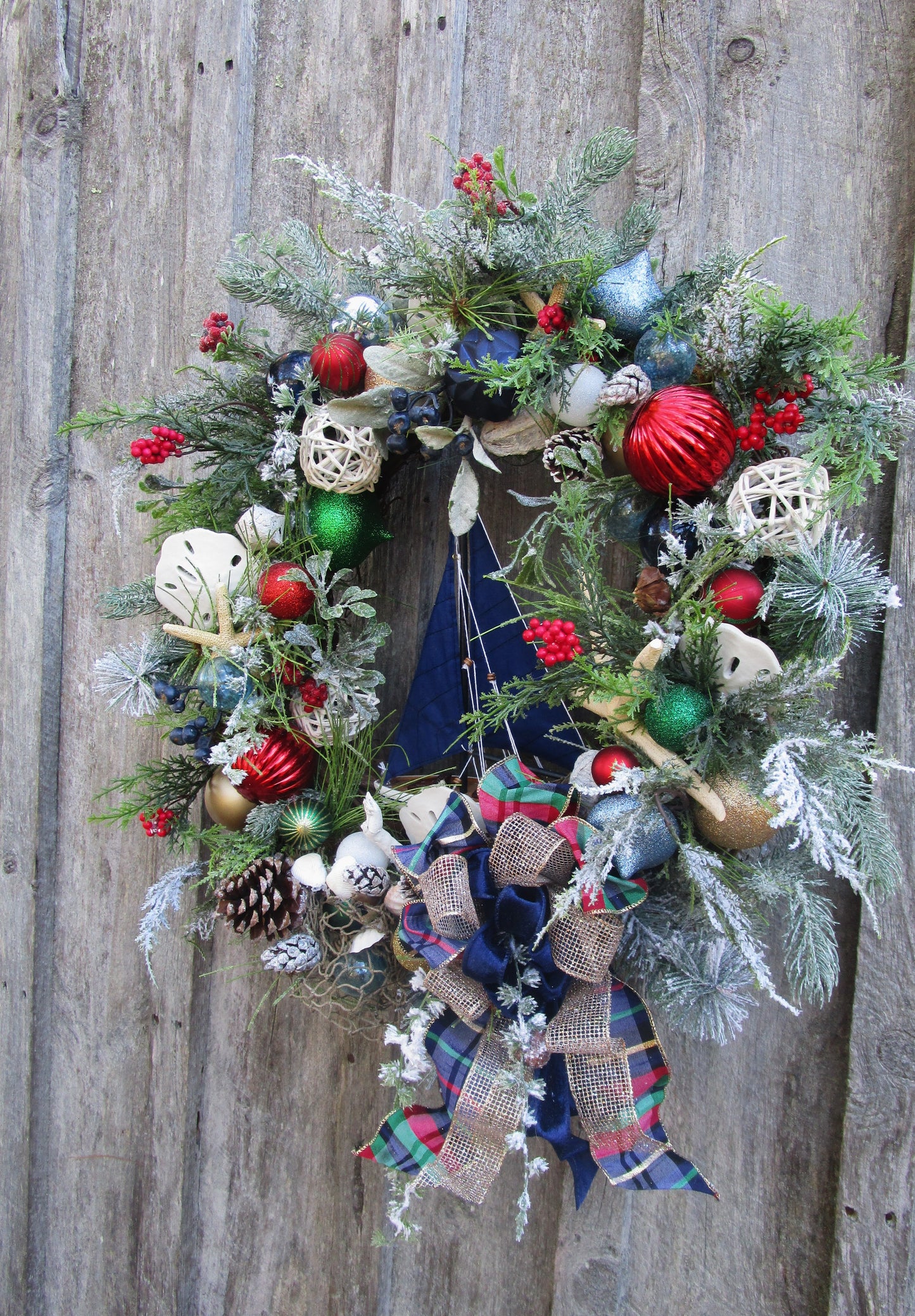 Gloucester Holiday Sailboat Wreath