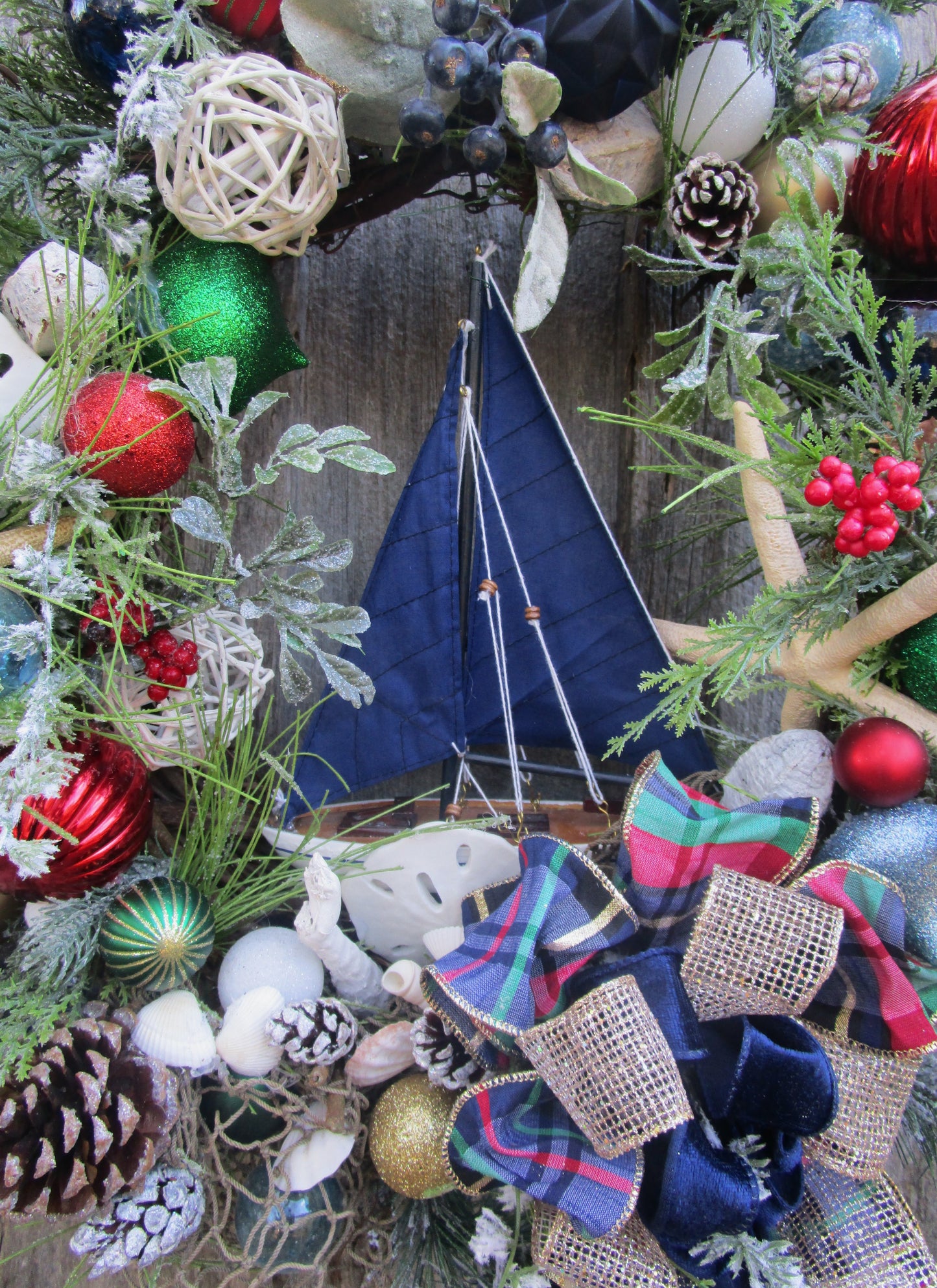 Gloucester Holiday Sailboat Wreath