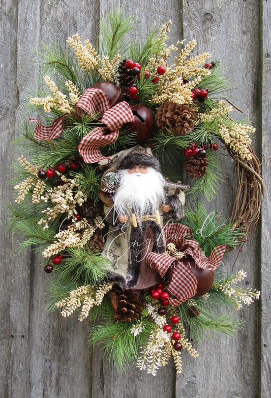 Berkshires Woodland Santa Wreath