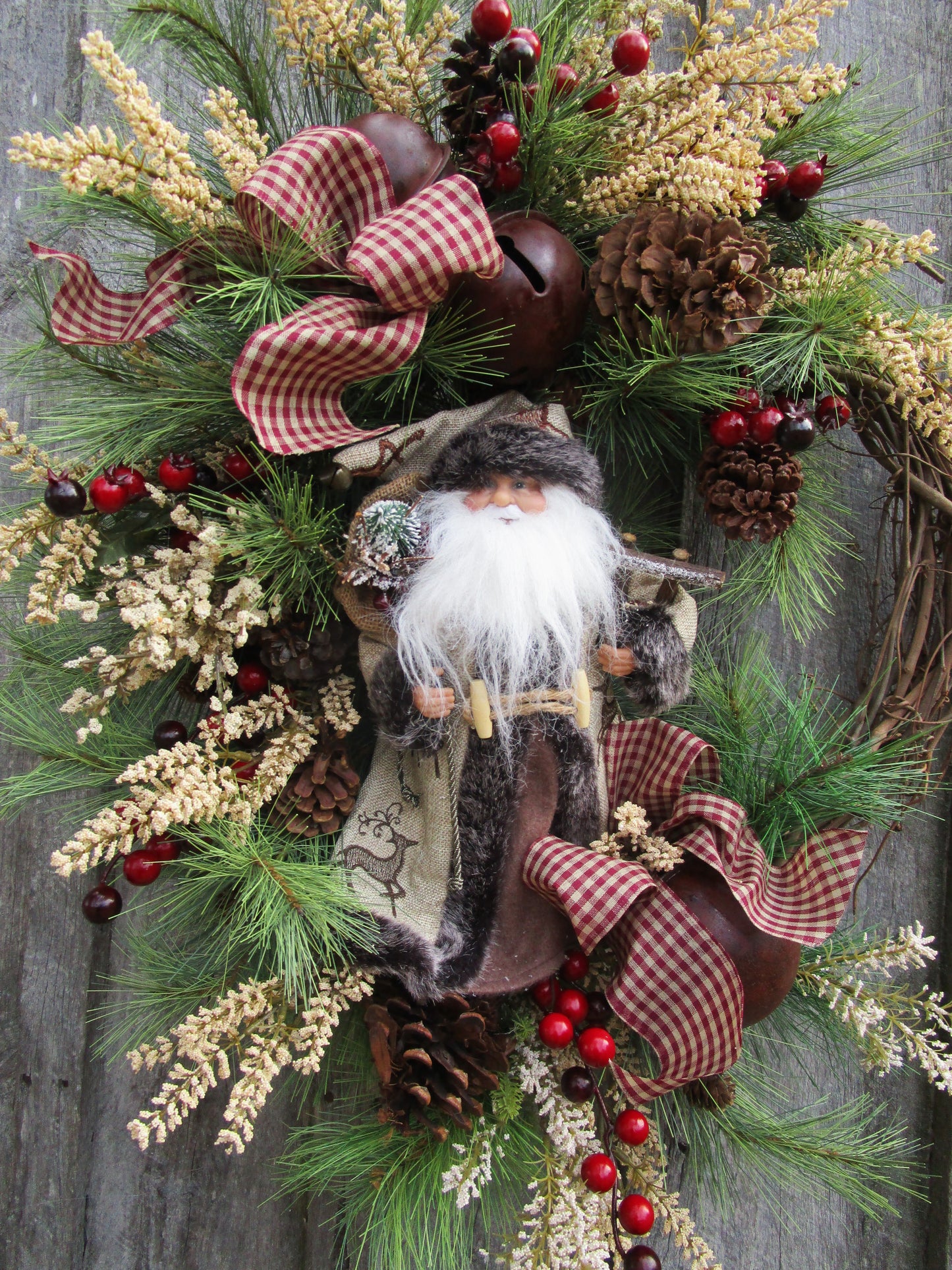 Berkshires Woodland Santa Wreath