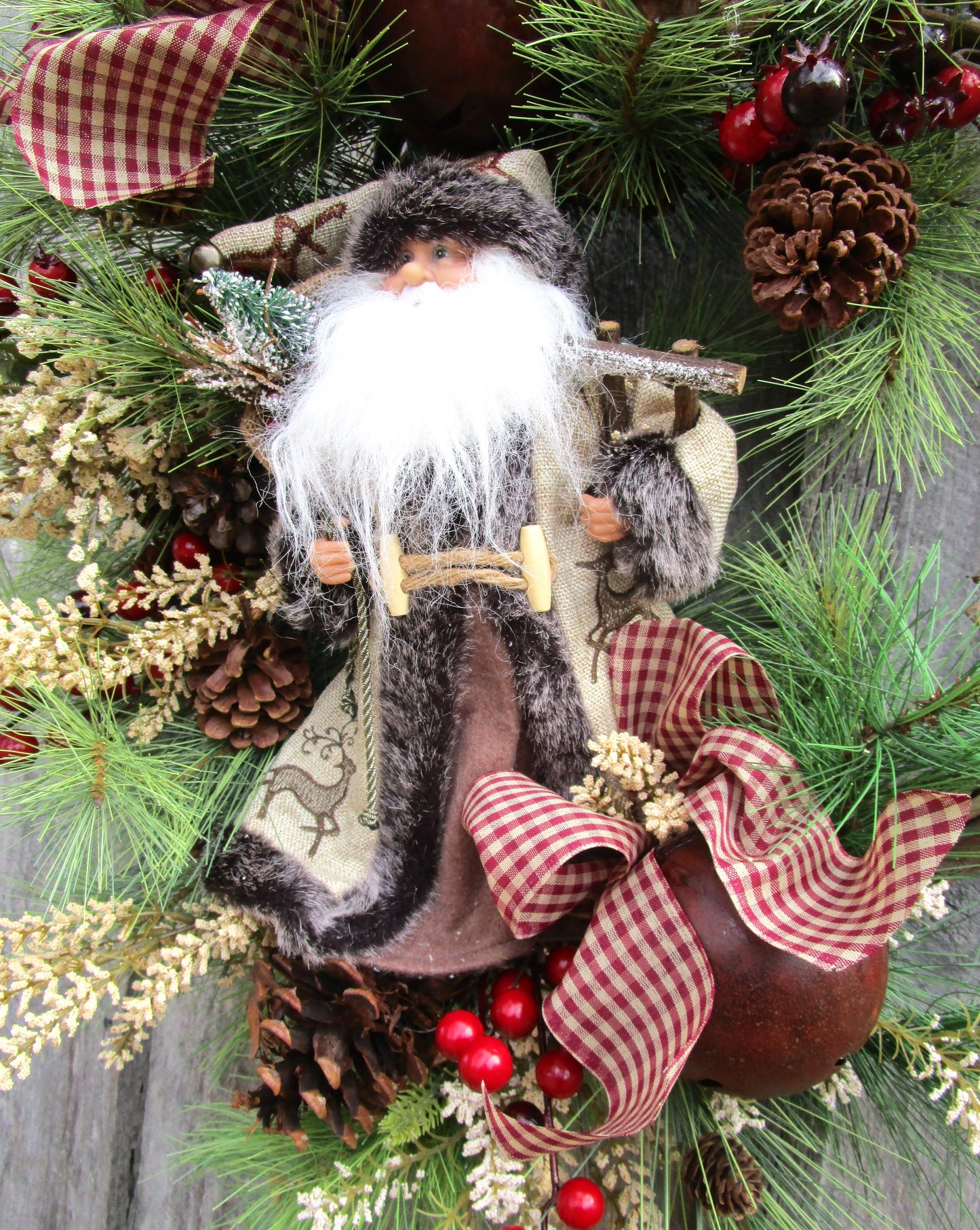 Berkshires Woodland Santa Wreath