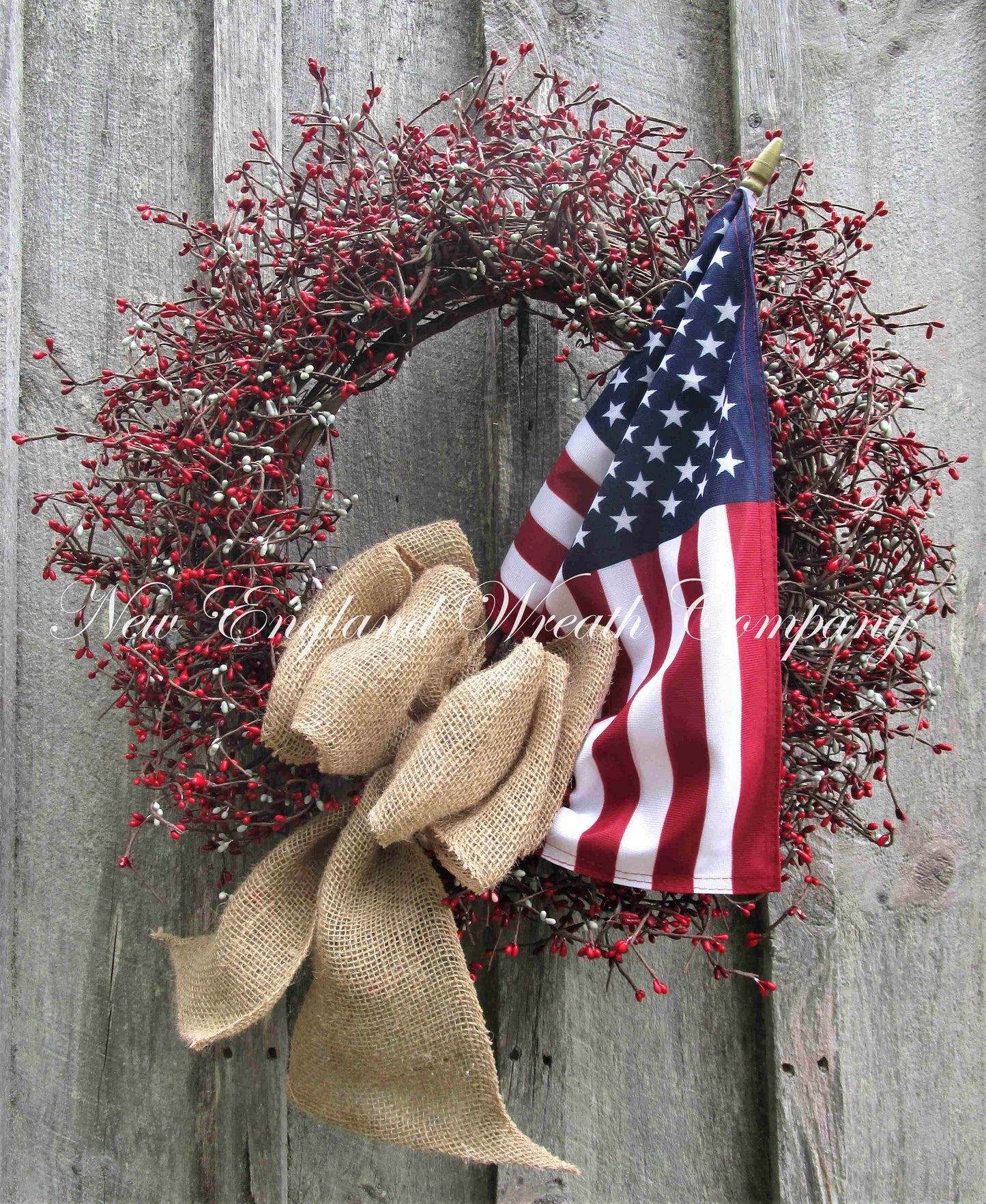 Americana Stars and Stripes Wreath